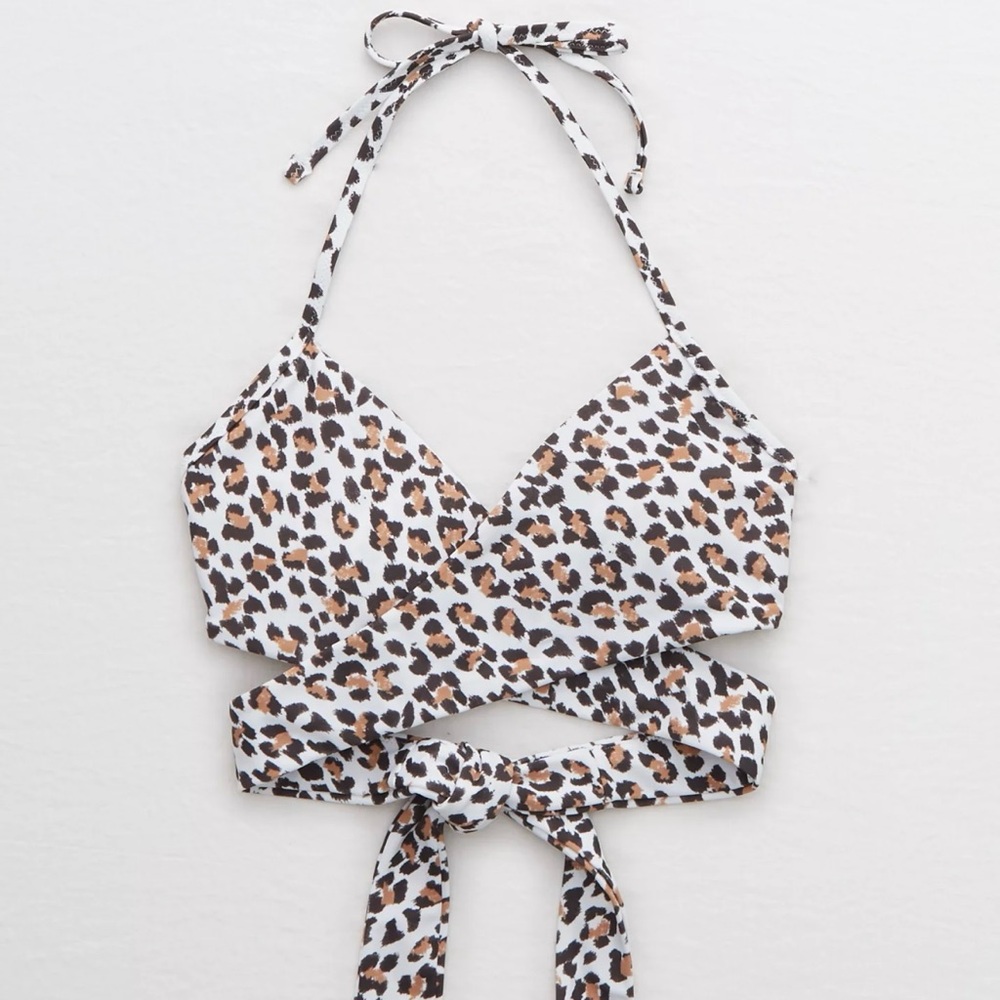 Aerie Cheetah Wrap Bikini Top